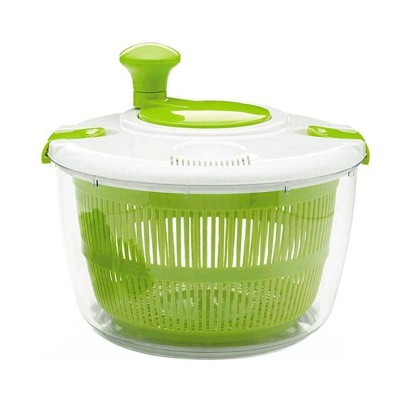 Lixsun Manual Lettuce Rinsing Fast Drying Drainer Wash Basket With 5L Large Capacity Salad Spinner Vegetables Fruits Dryer