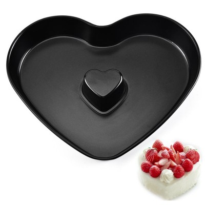 High Quality Carbon Steel Non-Stick Coating Bakeware With Customized Cake Pan And 10inch Heart Shape Cake Mold